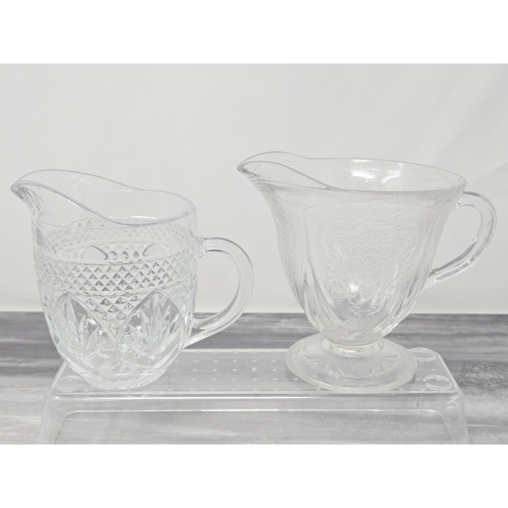Cristal D'Arques‎ Antique Creamer Cream Pitcher With An Extra!